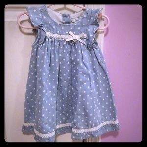 JULLIAN'S CLOSET BABY GIRL POLKA DOT DRESS SZ 12MO